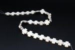 White Howlite Cross 16 x 16 mm Gemstone Beads