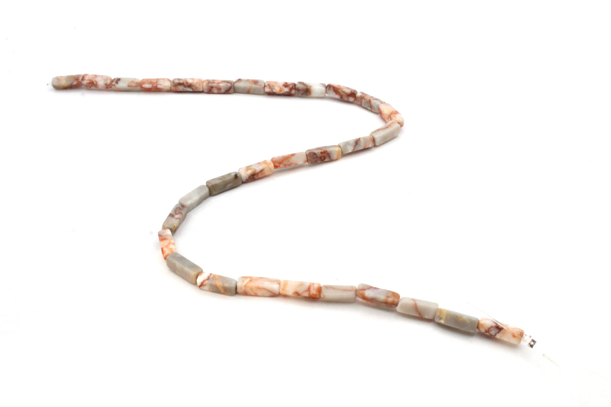 RedNetwork Jasper Rectangle 4 x 13 mm Gemstone Beads