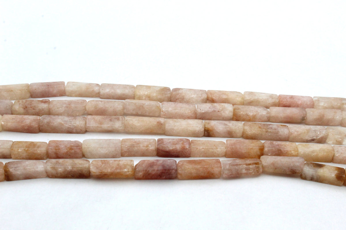 Moon Stone Peach Rectangle 4 x 13 mm Gemstone Beads