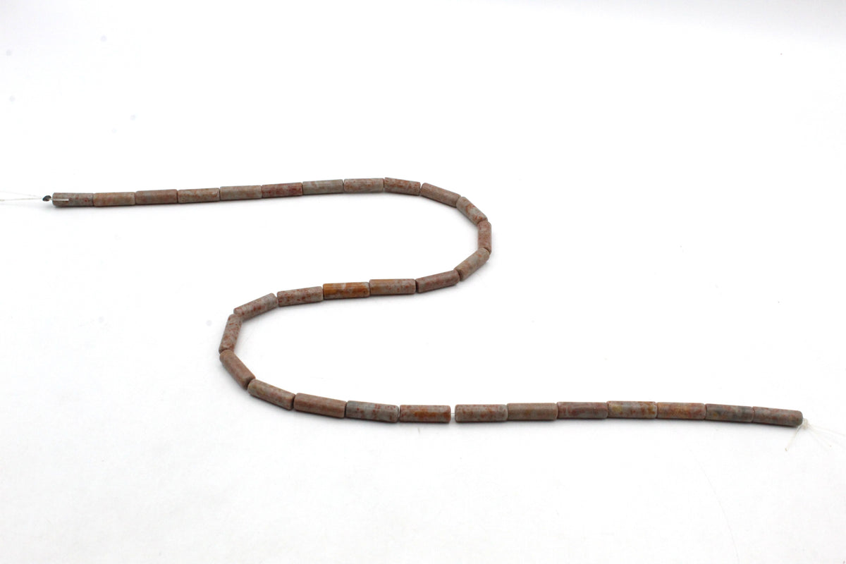 Fossil Jasper Bamboo 4 x 13 mm Gemstone Beads