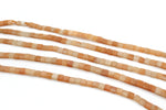 Red Aventurine Square Flat 6 x 6 mm Gemstone Beads