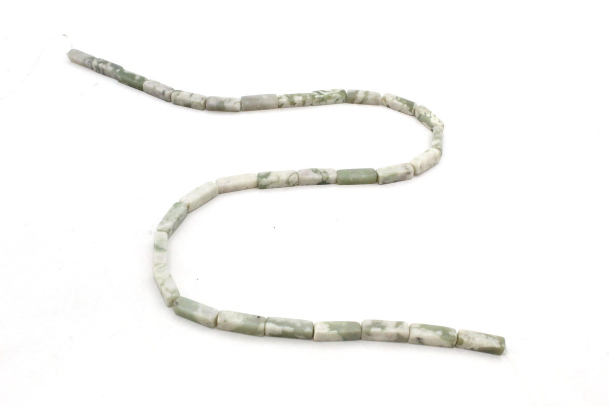 Peace Jade Rectangle 4 x 13 mm Gemstone Beads