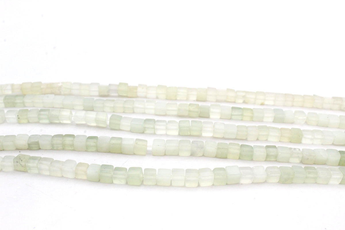 New Jade Cube 4 x 4 mm Gemstone Beads
