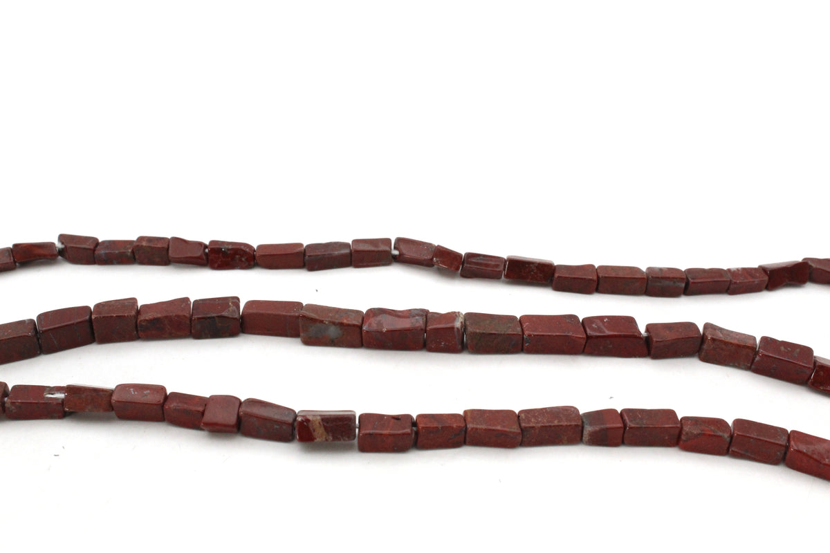Breciated Jasper Rectangle 4 x 8 mm Gemstone Beads