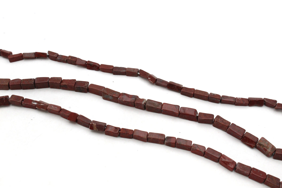 Breciated Jasper Rectangle 4 x 8 mm Gemstone Beads