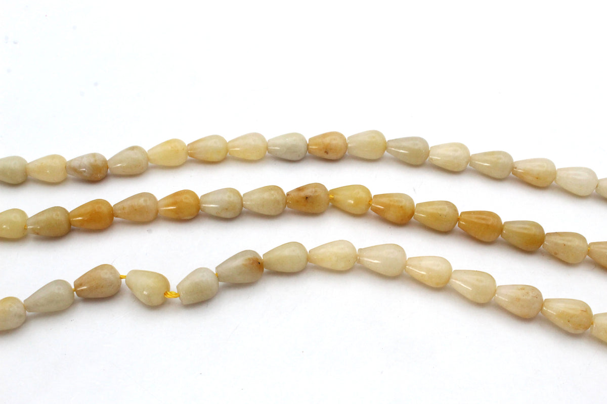Honey Jade drop 8 x 11 mm Gemstone Beads