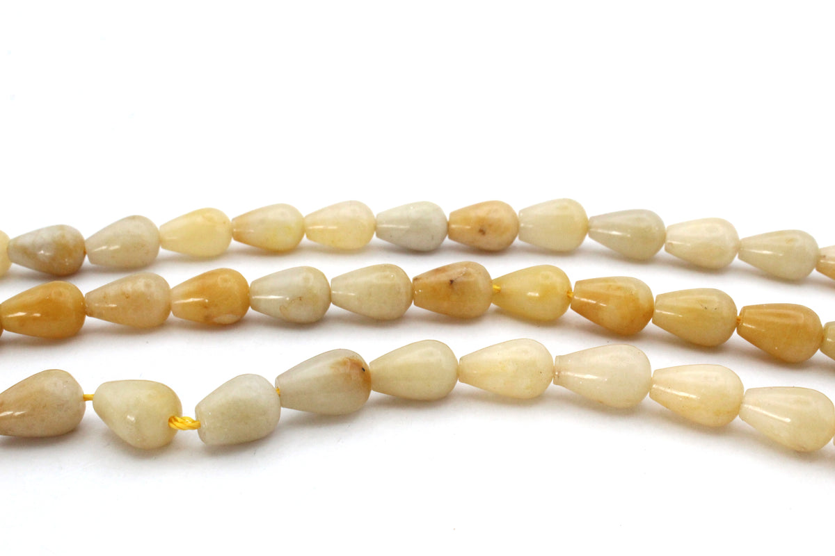 Honey Jade drop 8 x 11 mm Gemstone Beads