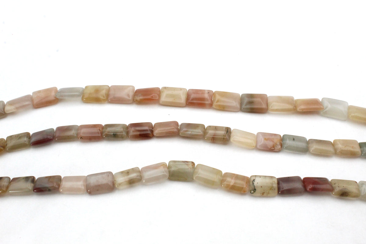 Rainbow Quartz Square Flat 10 x 14 mm Gemstone Beads