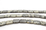 Black Spot Jasper Square Flat 14 x 18 mm Gemstone Beads