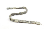 Black Spot Jasper Square Flat 14 x 18 mm Gemstone Beads