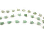 Green Aventurine Bell Carved 11 x 16 mm Gemstone Beads