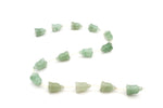 Green Aventurine Bell Carved 11 x 16 mm Gemstone Beads