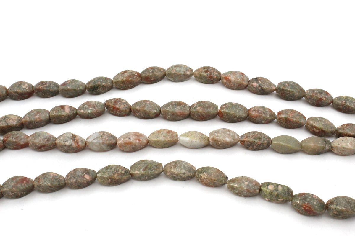 Autumn Jasper Oval Screw 8 x 16 mm Gemstone Beads