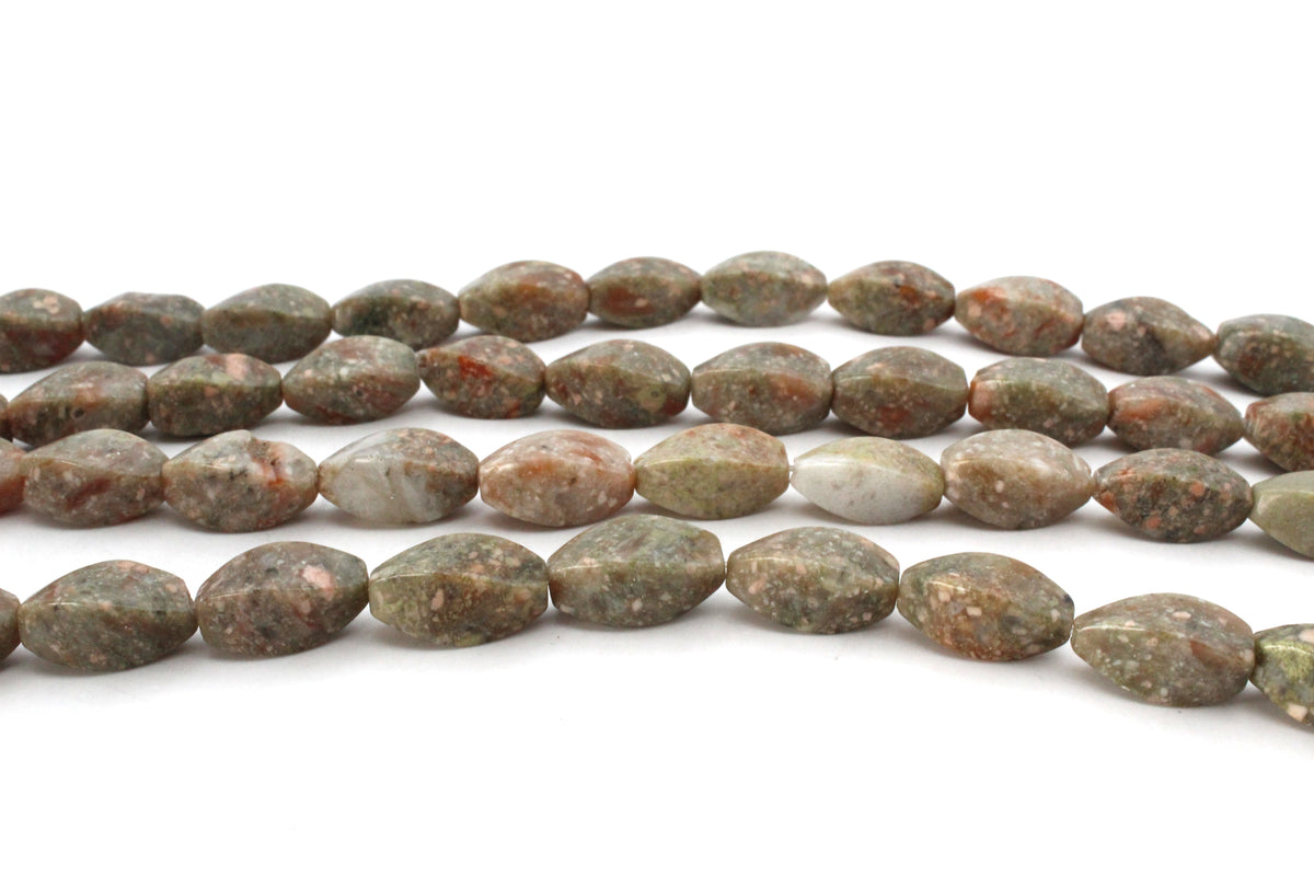 Autumn Jasper Oval Screw 8 x 16 mm Gemstone Beads