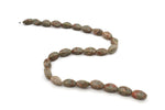 Autumn Jasper Oval Screw 8 x 16 mm Gemstone Beads