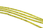 Olive Jade Heisi Pipe 4 x 2 mm Gemstone Beads