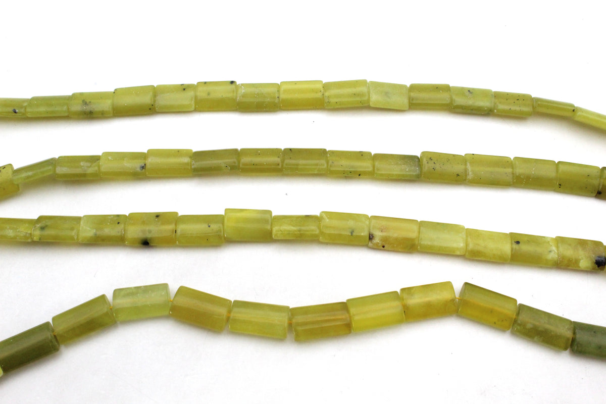Olive Jade Rectangle Flat 10 x 16 mm Gemstone Beads