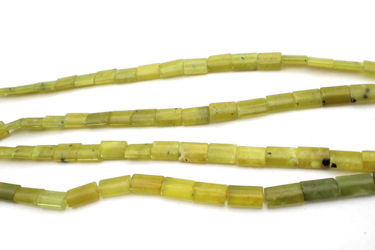 Olive Jade Rectangle Flat 10 x 16 mm Gemstone Beads