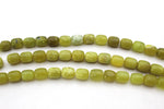 Olive Jade Barrel 12 x 14 mm Gemstone Beads