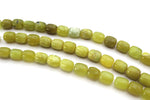 Olive Jade Barrel 12 x 14 mm Gemstone Beads