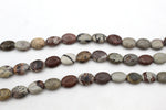Leopard Skin Jasper Oval Flat 10 x 14 mm Gemstone Beads