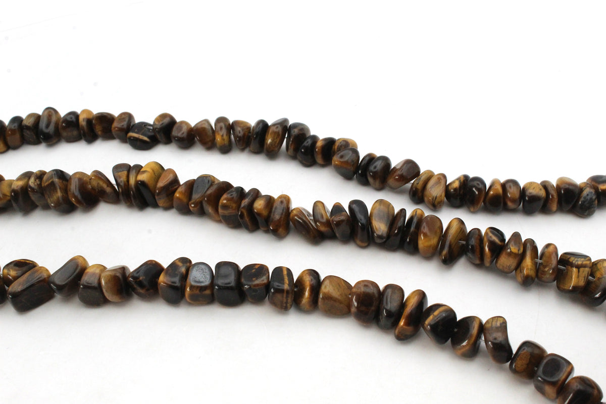Brown Tiger Eye Chips Gemstone Beads