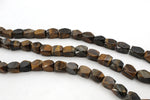 Brown Tiger Eye Nuggets Faceted 12 x 16 mm Gemstone Beads