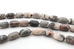 Pink Zebra Jasper Barrel 12 x 20 mm Gemstone Stone