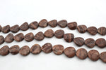Coco Jasper Coin Wavy 20 mm Gemstone Beads 16" Strand