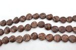Coco Jasper Coin Wavy 20 mm Gemstone Beads 16" Strand