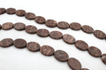 Coco Jasper Oval Flat 18 x 25 mm Gemstone Beads 16" Strand