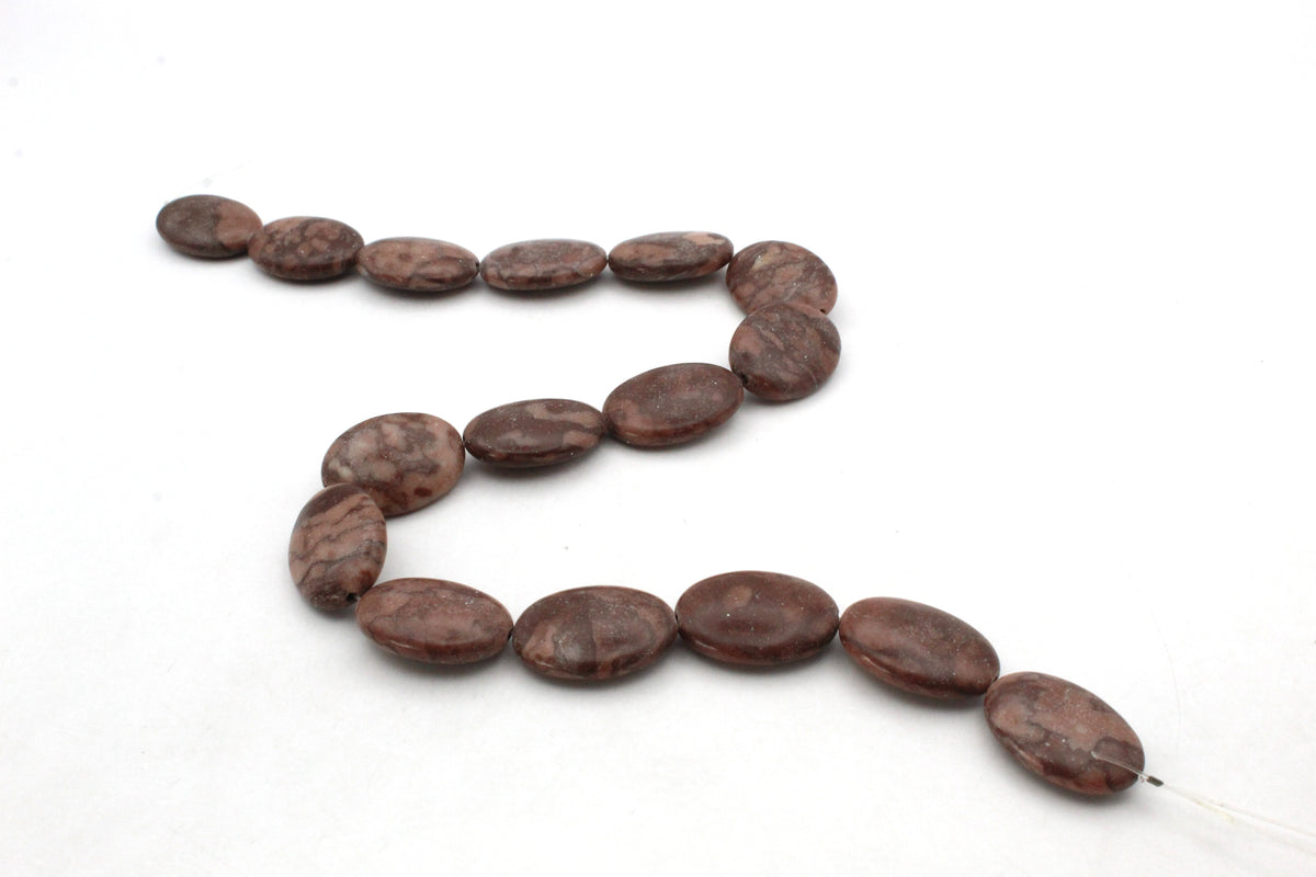 Coco Jasper Oval 15 x 20 mm Gemstone Beads 16" Strand