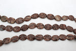 Coco Jasper Lotus Wavy 18 x 24 mm Gemstone Beads 16" Strand