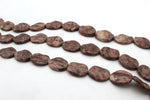 Coco Jasper Lotus Wavy 18 x 24 mm Gemstone Beads 16" Strand
