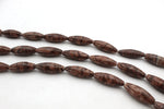 Coco Jasper Tube Oval 12 x 35 mm Gemstone Beads 16" Strand