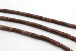 Coco Jasper Barrel 6 x 10 mm Gemstone Beads 16" Strand