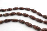 Coco Jasper Tube Oval 10 x 26 mm Gemstone Beads 16" Strand