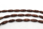 Coco Jasper Oval 10 x 30 mm Gemstone Beads 16" Strand