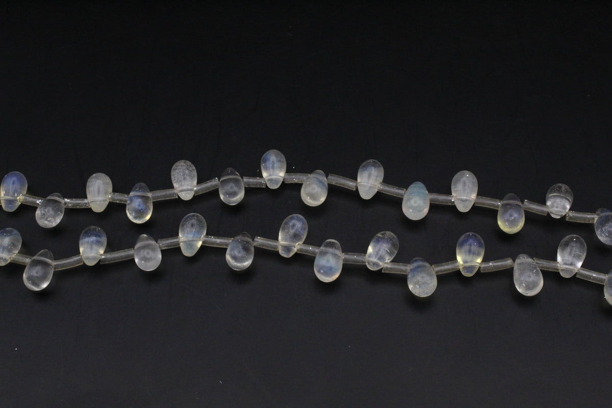Pineaplle Quartz Drop Side 6 - 8 mm Gemtone 16" Strand