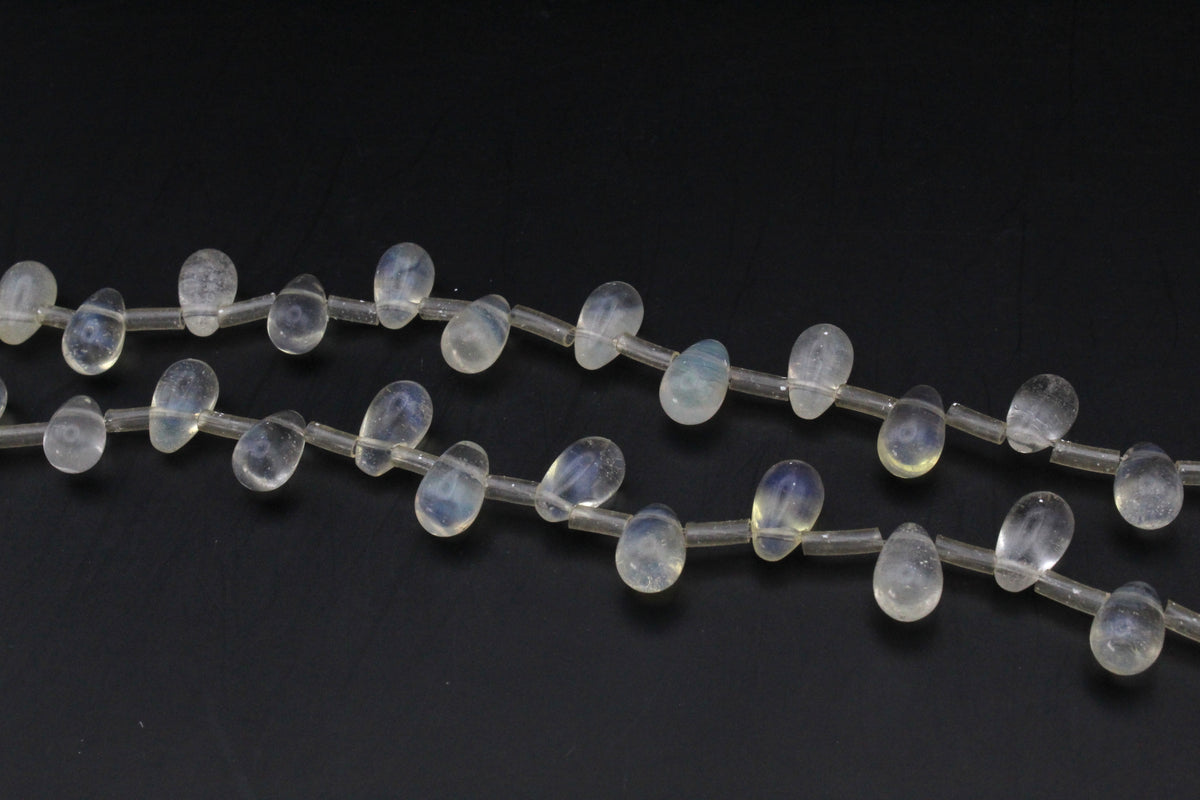 Pineaplle Quartz Drop Side 6 - 8 mm Gemtone 16" Strand
