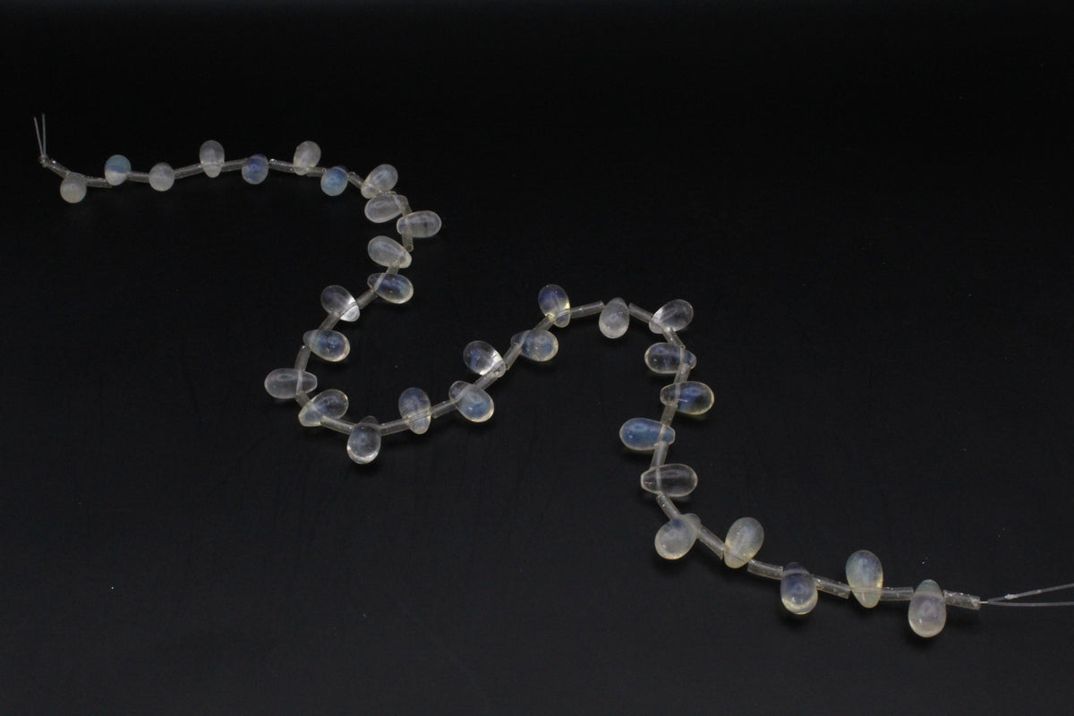 Pineaplle Quartz Drop Side 6 - 8 mm Gemtone 16" Strand