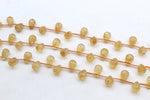 Citrine Drop Half Strand AB Gemstone Beads