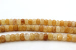 Yellow Jade Rondelle Faceted 12 mm Gemstone Beads 16" Strand