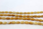 Yellow Jade Oval Tube 6 x 12 mm Gemstone Beads 16" Strand