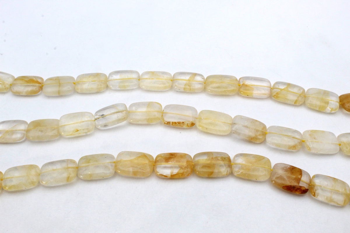 Citrine Square Flat 15 x 20 mm Gemstone Bead 16" Strand