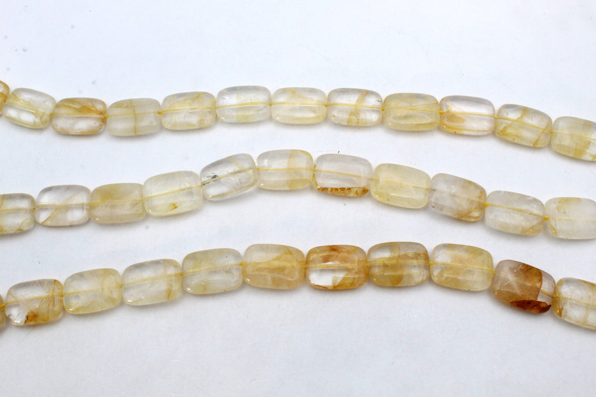 Citrine Square Flat 15 x 20 mm Gemstone Bead 16" Strand