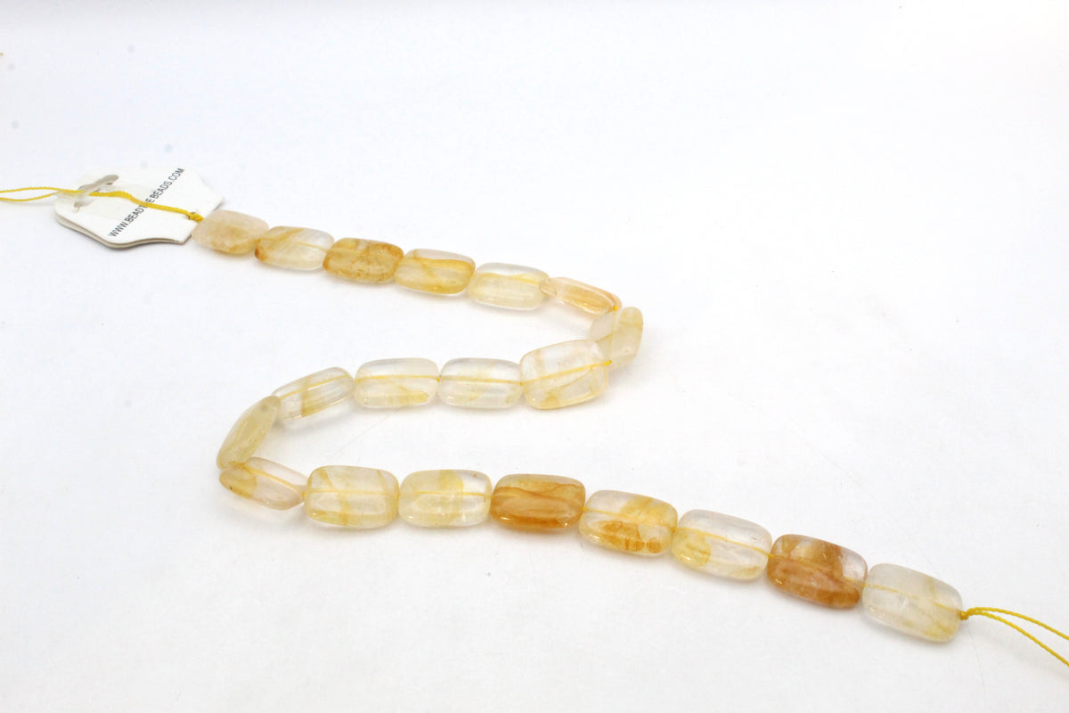 Citrine Square Flat 15 x 20 mm Gemstone Bead 16" Strand