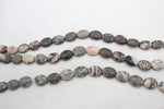 Pink Zebra Jasper Oval Flat 15 x 20 mm Gemstone Beads 16" Strand