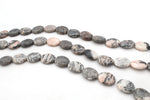 Pink Zebra Jasper Oval Flat 15 x 20 mm Gemstone Beads 16" Strand