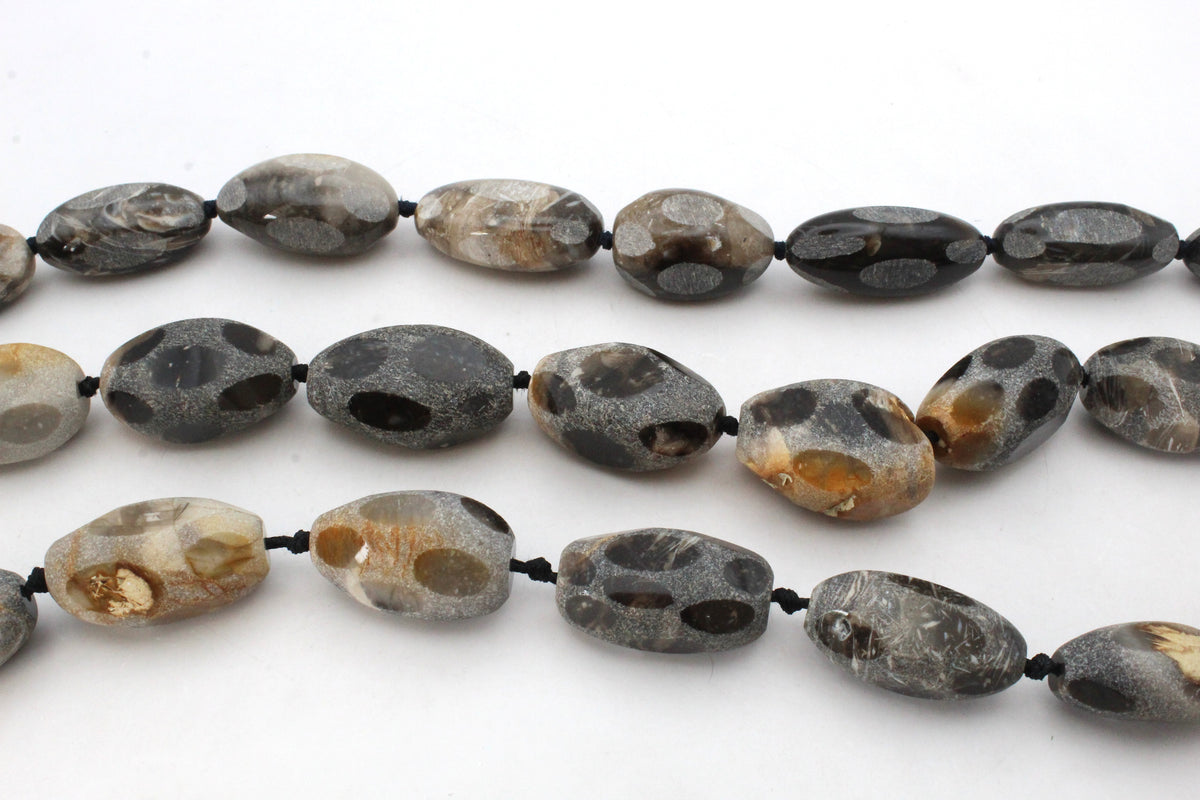 Botswana Agate Rough Faceted Gemstone Beads 16" Strand